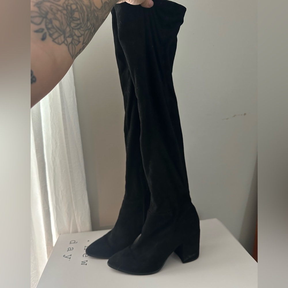 Steve Madden Black Over the Knee Boots